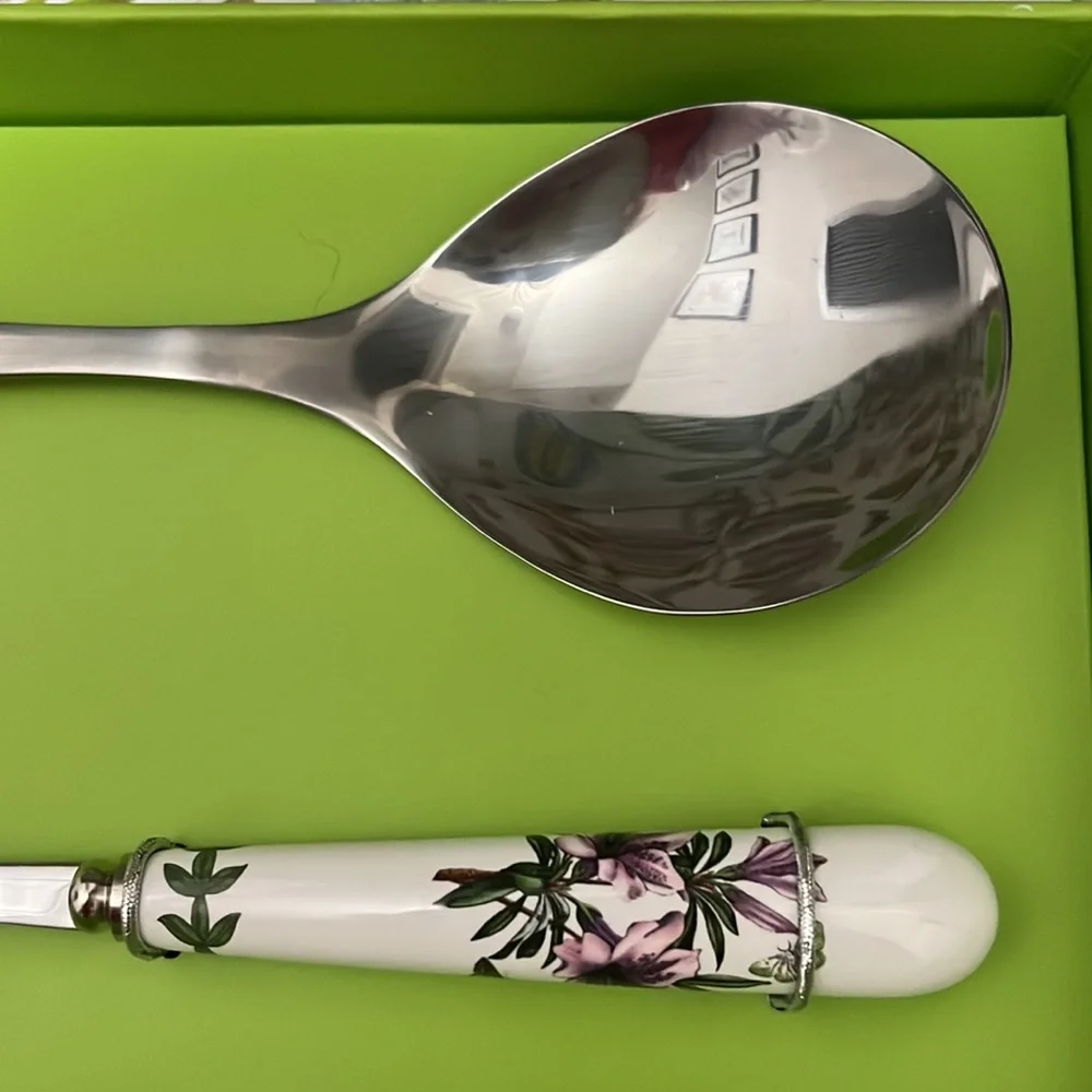 NWT Portmeirion Botanic Garden Salad Servers